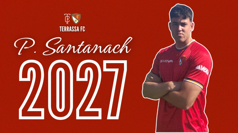 Pau Santanach continuarà vinculat al Terrassa FC després d'una temporada històrica